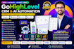 setup gohighlevel CRM, ai automation, workflows and pipelines