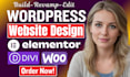 build edit wordpress website, revamp wp elementor divi site multilingual website