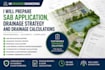 prepare sab application, drainage strategy and drainage calculations