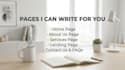 write professional website content, about us page, and home page