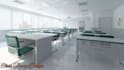 design 3d classroom, school interior, learning space, educational space design