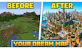 build custom minecraft city survival map minecraft map lobby hub terrain builds