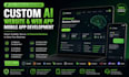 do custom ai website ai web app mobile app full stack website design