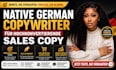 be your native german copywriter for high converting sales copy, ad copy