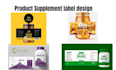 do product label design, cbd helm label, peptide vial, supplement label design