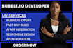 mobile app development as bubble io flutter react native ai mobile app developer