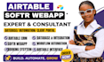 setup airtable automation make com, airtable database CRM, softr webapp expert