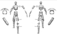 3d articulated action figure, 3d action figure for 3d printing,3d figurine print