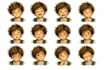 create character turnaround model sheet and expression sheet