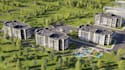 design large scale urban residential masterplan 3d site plan landscape rendering