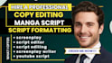 edit movie script, screenplay, film script, comedy script and script writing