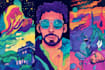 create colorful psychedelic and trippy style illustration