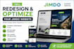jimdo website design redesign business website startup website mobile friendly