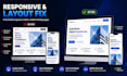 fix HTML CSS javascript bugs and responsive issues
