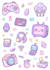 graphic design a custom cute aesthetic printable sticker sheet