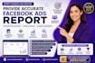 provide accurate facebook ads report, retargeting audience strategy, improve