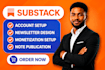 substack setup account manage substack newsletter design substack setup post