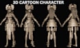 do 3d character modeling cartoon character design pixar character