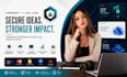 design cybersecurity, IT presentation, saas pitch deck powerpoint