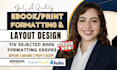 do book formatting, fix rejected book, formatting errors for publishing approval