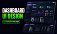 design saas dashboard ui and admin dashboard panel in figma