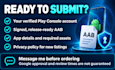 upload your android app to google play console for testing or submission