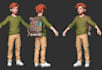 game ready character low poly model unity 3d character rigging unreal engine fbx