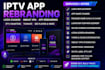 create iptv logo wave app, ibo branding, smarters with admin panel