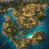 create a high quality fantasy map art