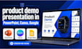 design product demo presentation in powerpoint, canva, google slides