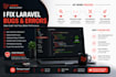 fix laravel bugs, errors, API and backend issues