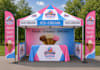 design professional canopy tent, table cover, feather flag