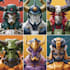 do anime style mecha robot illustrations