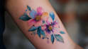 custom a watercolor tattoo design