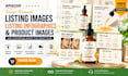 design amazon listing images, listing infographics and product images