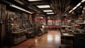 remodel private 3d interior gun shop design, tactical weapon store, 3d rendering