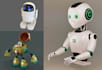 do 3d robot modeling scifi character design stylized 3d mascot models