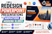 redesign powerpoint presentations with animations and modern slides