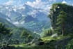 do a fantasy landscape