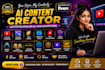 creat youtube thumbnail logo image