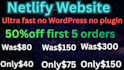 code a fast HTML CSS website and host free on netlify