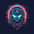 create an impressive futuristic cyberpunk logo