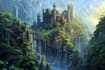 draw fantasy landscape or enviroment art