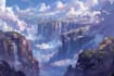 create fantasy landscape illustration