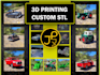 create a custom 3d printable vehicle model