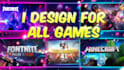 design pro gaming youtube thumbnails