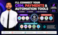 integrate salesforce hubspot zoho CRM stripe zapier make slack quickbook xero