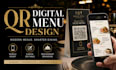 create a branded qr code menu and modern digital restaurant menu in canva
