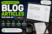 write SEO optimized blog articles that rank on google