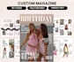 design a complete editable couple magazine template in canva